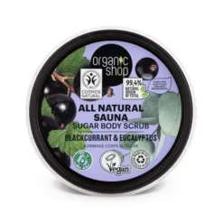 All Natural Sauna sugar body scrub Blackcurrant & Eucalyptus 250ml