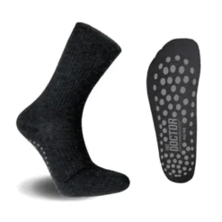 Ankelsockor lös resår halkskydd svart stl 46-48