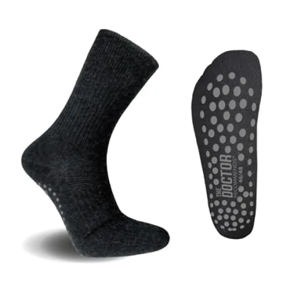 Ankelsockor lös resår halkskydd svart stl 40-42