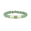 Armband grön aventurin 2 naturpärlor S/M