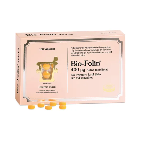 Bio-folin 400 mcg 180 tabletter
