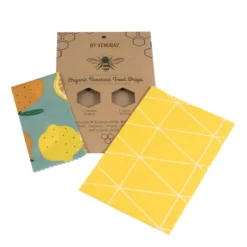 Bivaxduk Citron & Mönster 2-pack