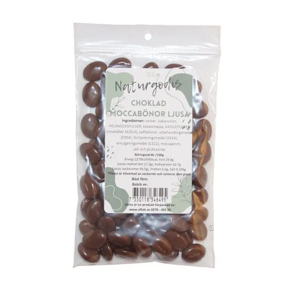 Choklad Moccabönor Ljus 100g