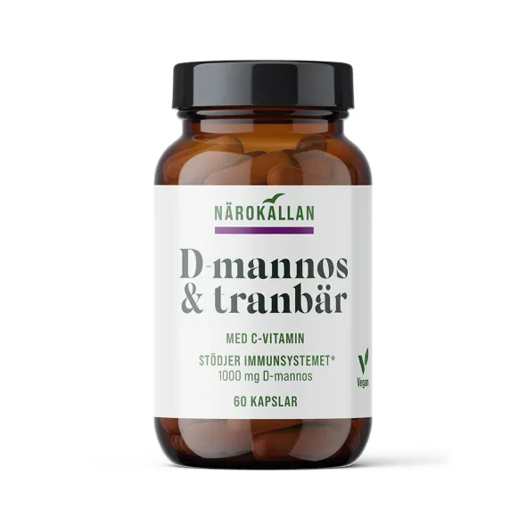 D-Mannos + Tranbär 60 kapslar