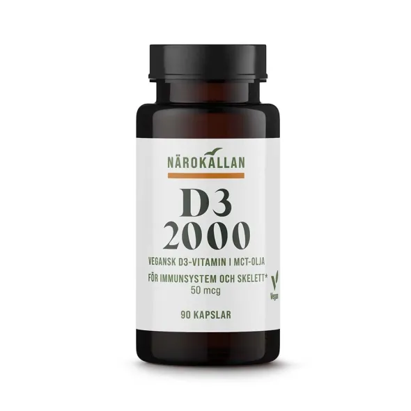 D3 2000 Vegan 90 kapslar