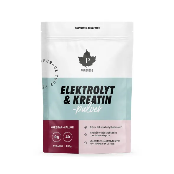 Elektrolyt & Kreatinpulver Körsbär Hallon 200g