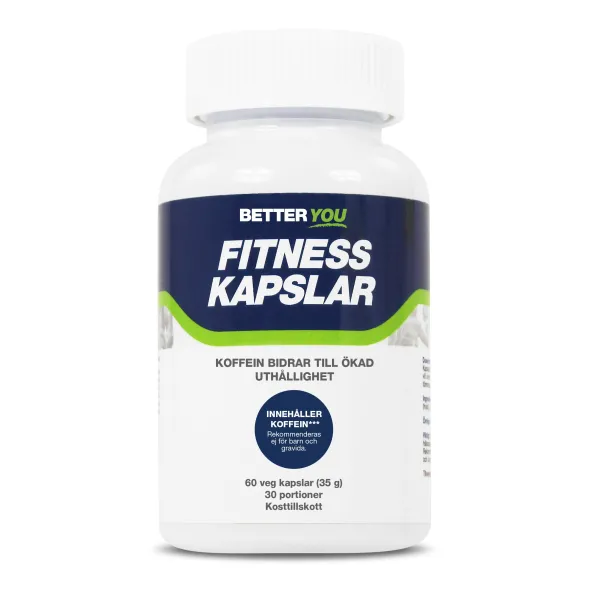Fitnesskapslar med koffein 60 kapslar
