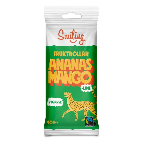 Fruktbollar Mango/Ananas/Lime 40g