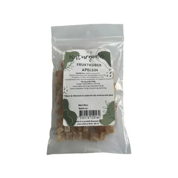 Fruktkuber Apelsinsmak 80g
