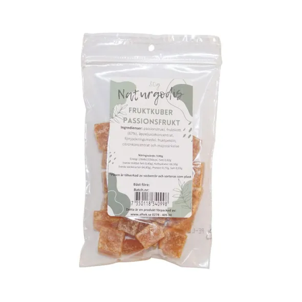 Fruktkuber Passionsfruktsmak 80g