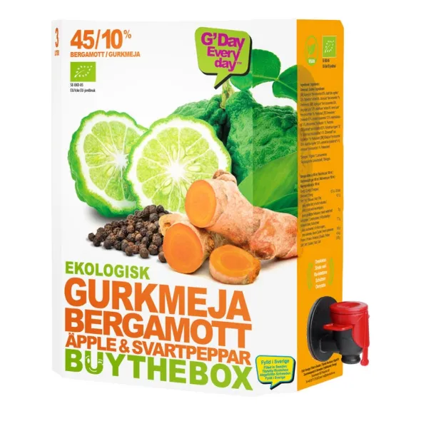 Gurkmeja/Bergamott/Äpple/Svartpeppar BiB 3 liter