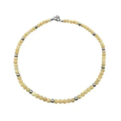 Halsband Gul Jade 6mm