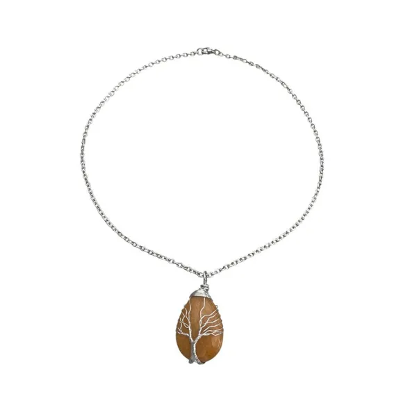 Halsband Livets Träd Gul Jade