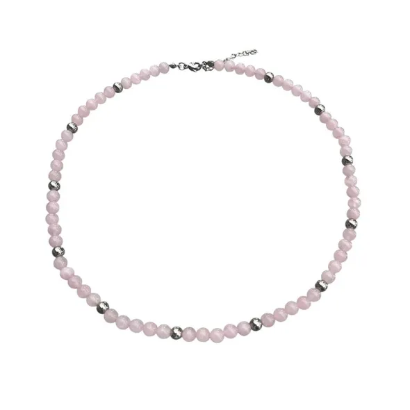Halsband Rosenkvarts 6mm