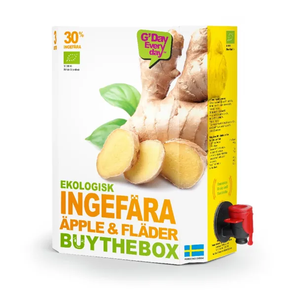 Ingefära/Äpple/Fläder BiB 3 liter