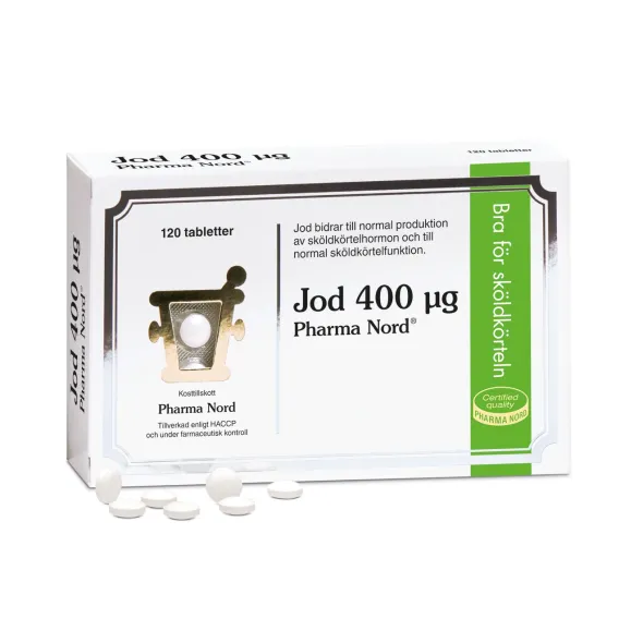 Jod 400 µg 120 tabletter