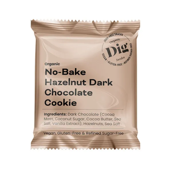 No-Bake Hazelnut Dark Chocolate Cookie 30g