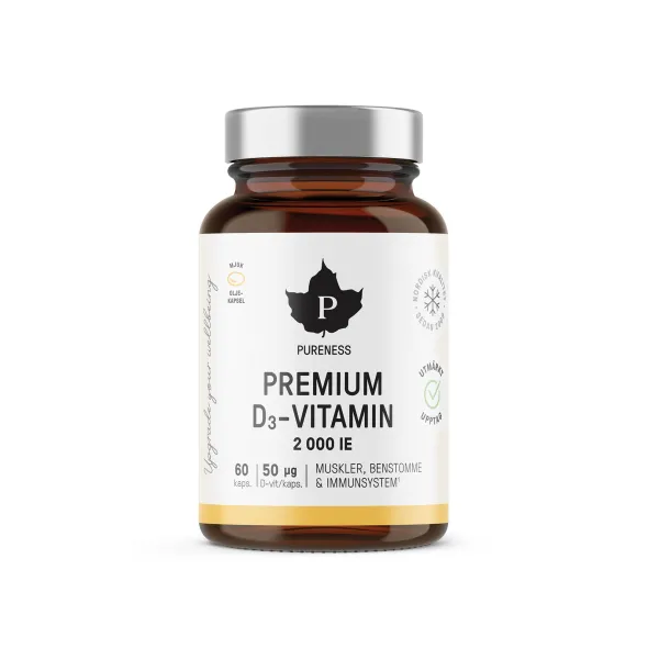 Premium D-Vitamin 50 μg 60 kapslar