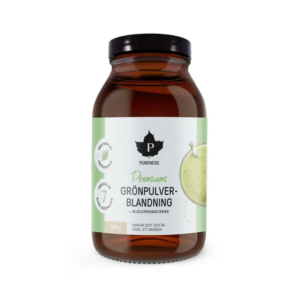 Premium Grönpulverblandning+Mjölksyrabakterier 120g
