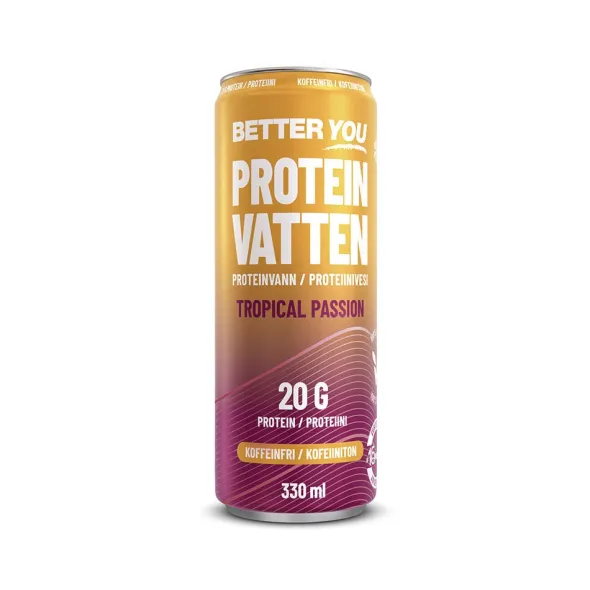 Proteinvatten Tropical Passion Koffeinfri 330ml