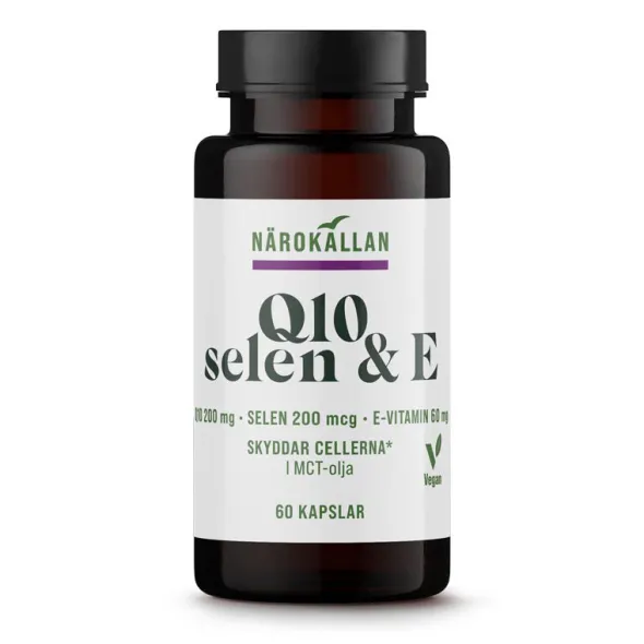 Q10 200 mg + Selen & E 60 kapslar