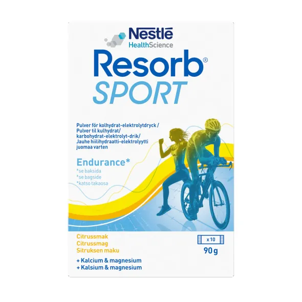 Resorb Sport Brustablett Citrus 10 påsar