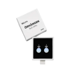 Örhänge Blå opal 8mm