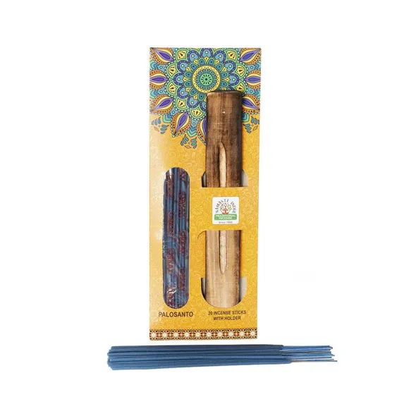 Rökelsepinnar med rökelsehållare Palo Santo