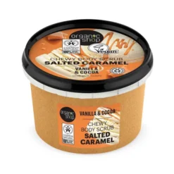 Salted caramel chewy body scrub. Vanilla & Cocoa 250ml