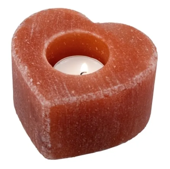 Saltstenljuslykta Hjärtformad 700g