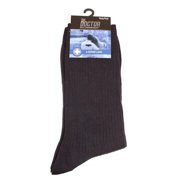 Sockor lös resår svart 3-pack stl 37-39