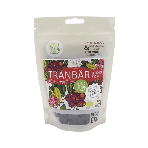 Tranbär sötade i äppeljuice Premium 250g