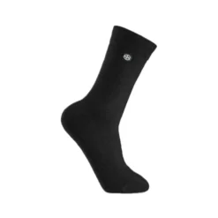 Ullstrumpor med frotte svart 1 par