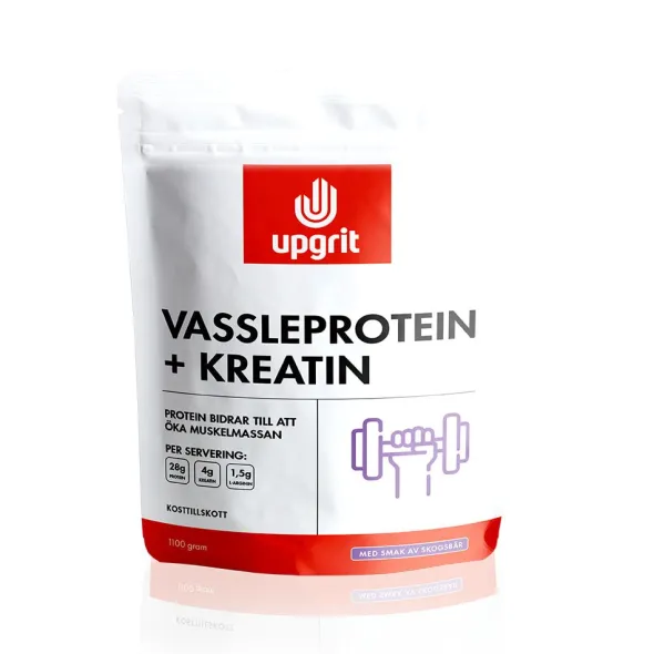 Vassleprotein+Kreatin Skogsbär 1100g