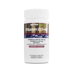 Vitamin D3 4000IE + K2 100µg 60 kapslar