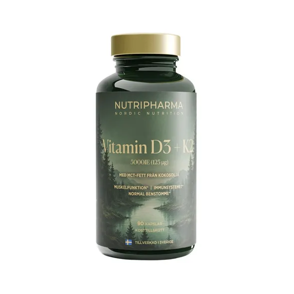 Vitamin D3 5000IE+K2 90 kapslar