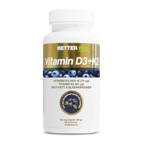 Vitamin D3+K2 60 kapslar