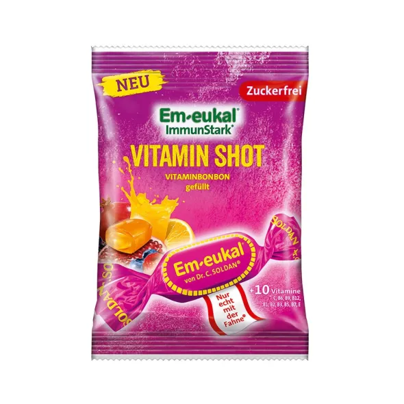 Vitamin Shot Fyllda Halstabletter 75g sockerfri