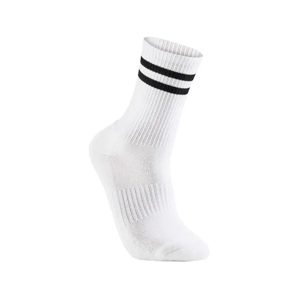Vit tenisssocka med svarta ränder 3-pack